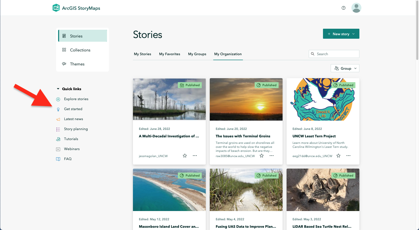 Access StoryMaps Get started tutorial