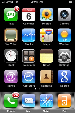 iPhone Home Screen