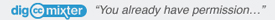 dig.ccmixter 'You already have permission…'