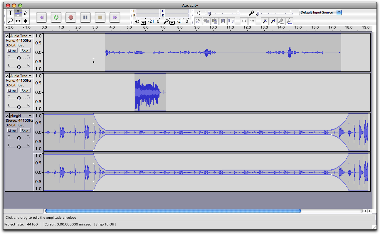 Audacity envelope