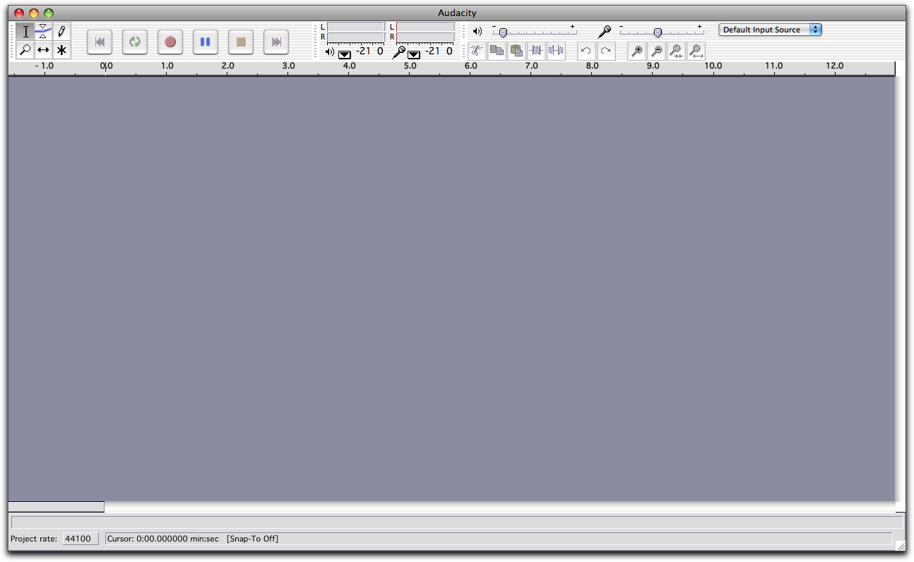 Audacity interface